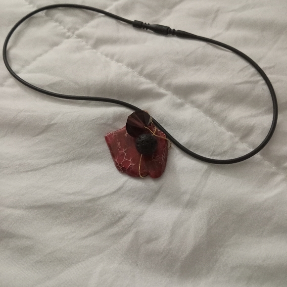 New Pink turquoise gemstone essential oils diffuser aromatherapy necklace - Picture 4 of 10